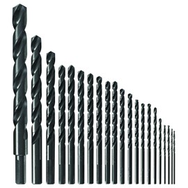 BOSCH BL21A 21-Piece Assorted Set Black Oxide Metal Drill Bits with Included Case for Applications in Light-Gauge Metal, Wood, Plastic