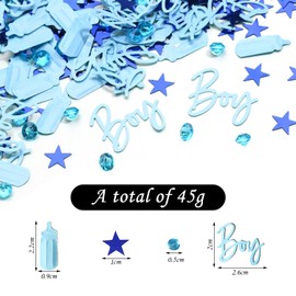 MAXQUU 45G Boy Party Confetti, Gender Reveal Party Supplies, Creative Decorative Confetti, Tossed Confetti.