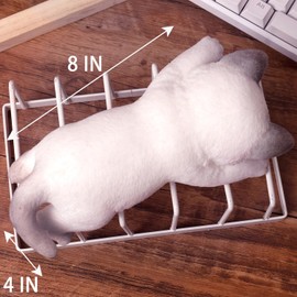 Handmade Squshy Toys Cute Cat Squeeze Toy No Odor Silicone Simulation Cats Doll Toys Cute Kitty Squishy Stress Relidf Toy (Grey)