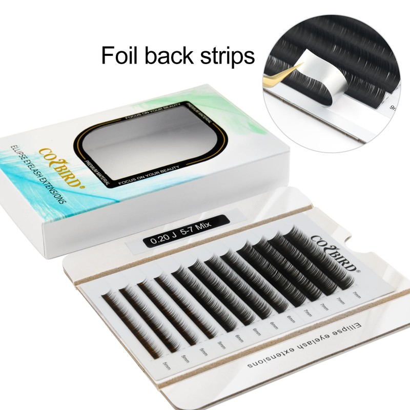 COZBIRD Ellipse Individual Lower Eyelash Extensions, Flat Shape, Eyelash Extensions,