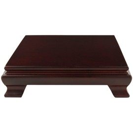 Red Lantern Rosewood Square Base Stand - 7 in.