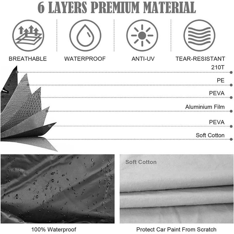 Waterproof Car Cover Replace for Volkswagen Beetle 1960-1980，6 Layers All
