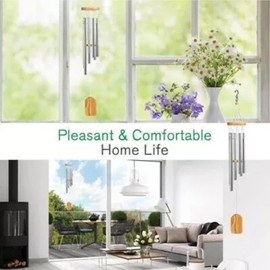 Ejoyous Campanas de Viento, Campanillas de Viento Grandes Conmemorativas de Simpatía a Prueba de Agua con Tubos de Metal para Decoración de Jardín y Balcón Al Aire Libre