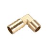 sourcing map Brass Barb Hose Fitting, 90 Degree Elbow 16mm