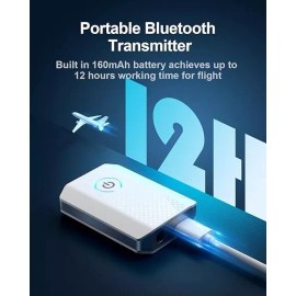 Aisidra 2-in-1 Bluetooth Transmitter Receiver V5.0 AUX adapter for Audio TV/Car/PC/MP3