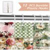 Boho Aesthetic Boho Flowers Shower Curtains for Bathroom, 72 X