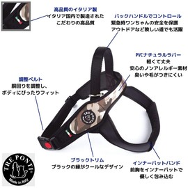 Tre Ponti Primo Primo Dog Harness Large Dog Made in Italy (XXL, Black)