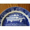 7" Blue & White MONTICELLO Souvenir Plate OLD ENGLISH STAFFORDSHIRE