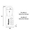 Master Lock 4688EURD Combination Travel Padlock TSA Certified, Random Color,