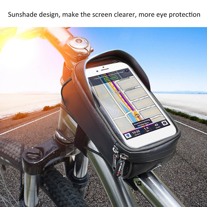 WHEEL UP Rainproof Bicycle Bag Frame Front Top Tube Reflective