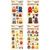 Generic Stickers containing Korean Traditions, 4 Sheets Stickers, Themed Stickers,