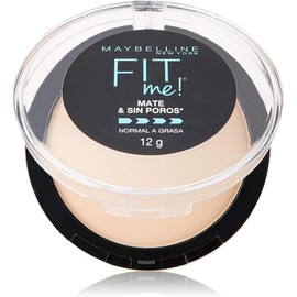 Maybelline Base de Maquillaje en Polvo Fit Me, 220 Nat Beige, 12 gr, matifica y controla brillo por 16h, minimiza la apariencia de poros, iguala el tono y la textura de la piel