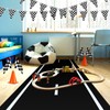 Remagr Racetrack Floor Running Black Racer Party Decoration Mat Road