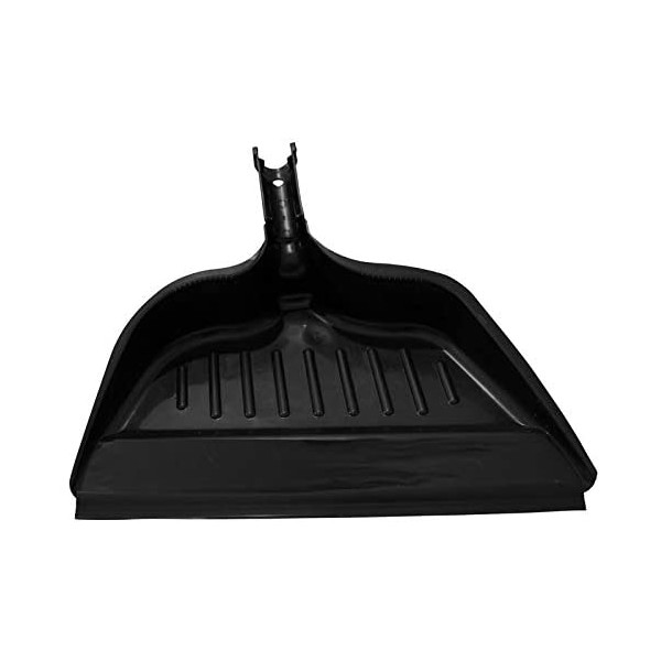 Edward Tools Heavy Duty Plastic Dust Pan - Snap attachment to standard brooms - Rubber edge for easy sweep of small items