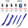 HAPPOW 100PCS Car Trim Clips Kit with 5 Trim Removal