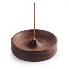 Incense Holder,Walnut Incense Stick Holders,Modern Simple Round Insence