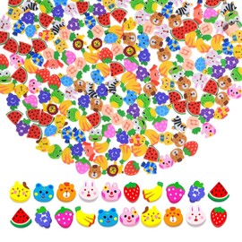 KEQAR 200 Piece Eraser Animal Set, Novelty Erasers for Party Favors, Animal Erasers for Children, Pencil Eraser Gifts, Class Rewards for Students