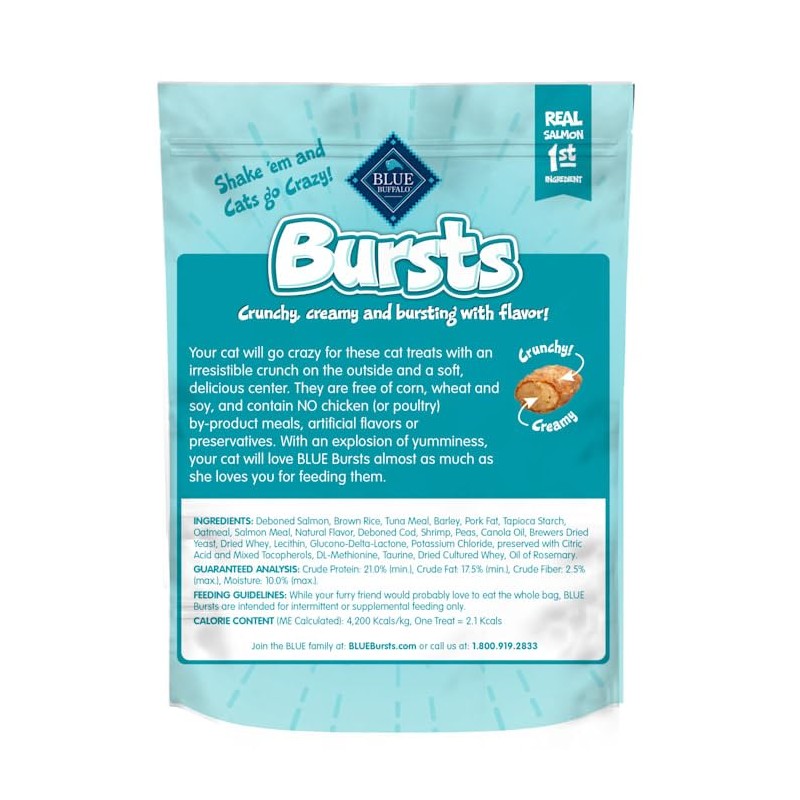Blue Buffalo Bursts Crunchy & Creamy Cat Treats, Great for
