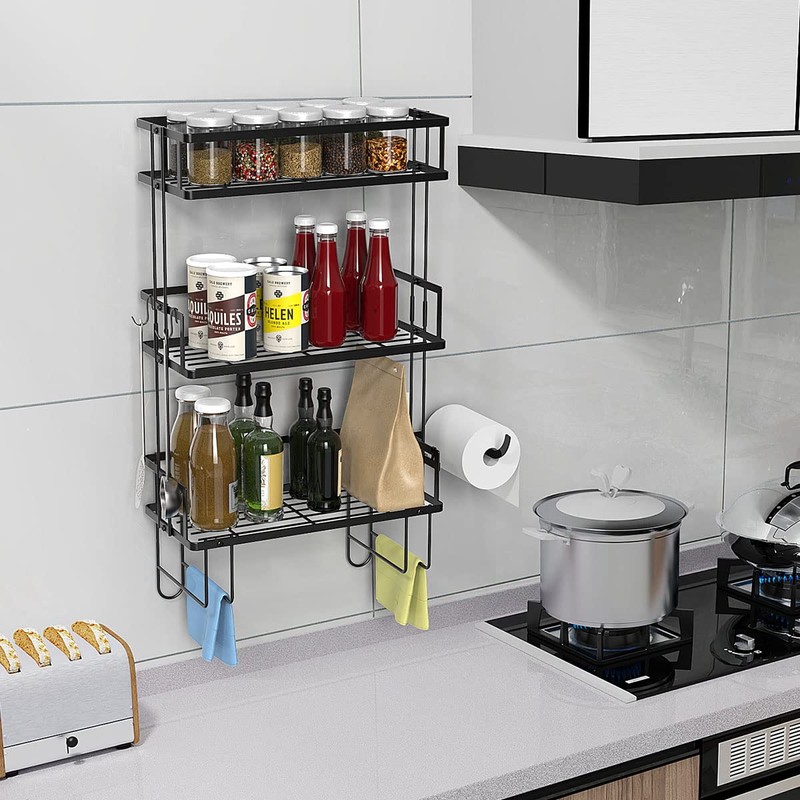 FLOLXNB Over The Toilet Storage Shelf, 3-Tier Bathroom Storage Organizer