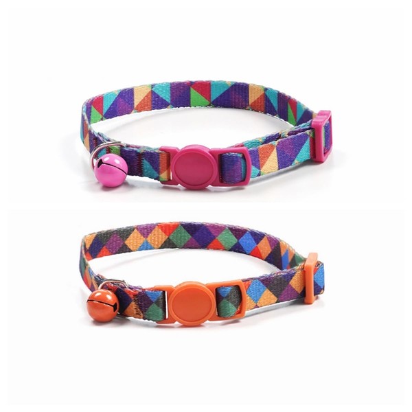Cat Collars With Bell,Adjustable Collar With Quick Release Safty Buckle,Nylon