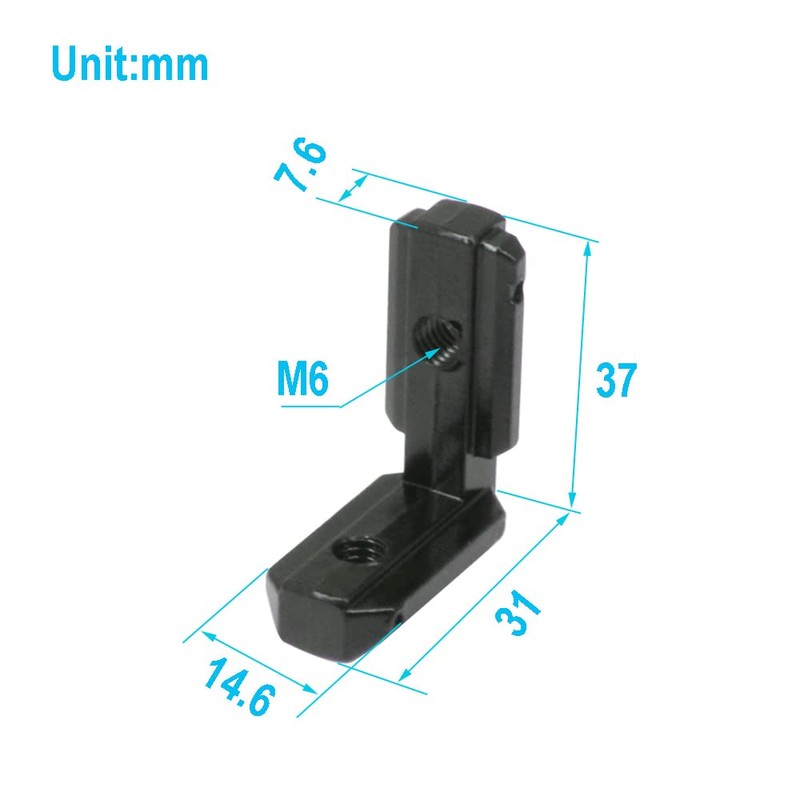 Yeebyee Inside Corner Bracket L-Shape 90 Degree Joint Brackets with