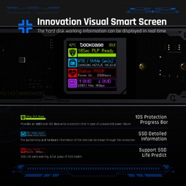 DOCKCASE Explorer Edition M.2 NVMe SSD Enclosure,Support 10s PLP Prevents Write Data Loss,USB 3.2 Gen 2 Type-C (10 Gbps), fits NVMe PCIe,Size 2230/2242/2260/2280,Support M-Key B+M Key UASP…