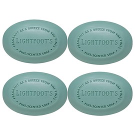 Perdy Good Lightfoot's Pine Soap for Men (Set of 4 Bars) All Natural Pine Scented Mens Athletic Soap for Body or Hands