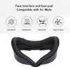VR Face Pad Black Raised PU Leather Sweat Proof Light