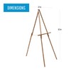 MasterVision Wood Display Easel, 3-Leg Lightweight, 63" High