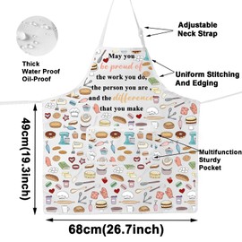 MYSOMY Sourdough Baker Apron Bread Maker Apron Bread Baking Apron Sourdough Mama Gifts Sourdough Starter Apron (Sourdough white ap)