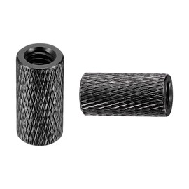 DTGN 1/4"-20x0.78(DxH) Tripod Nuts - 2Pack - Good for Camera Tripod Electronic Equipment - Hand Screw Knurled Barrel Nut Connection Fasteners - Black