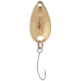 Shimano TR-0016 Spoon, Cardiff, Roll Swimmer, 0.05 oz (1.5 g), Gold, 69T