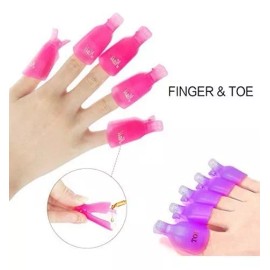 Kit 10 Juegos De Pinzas Quita Esmalte (5 Pinzas Cda Juego)