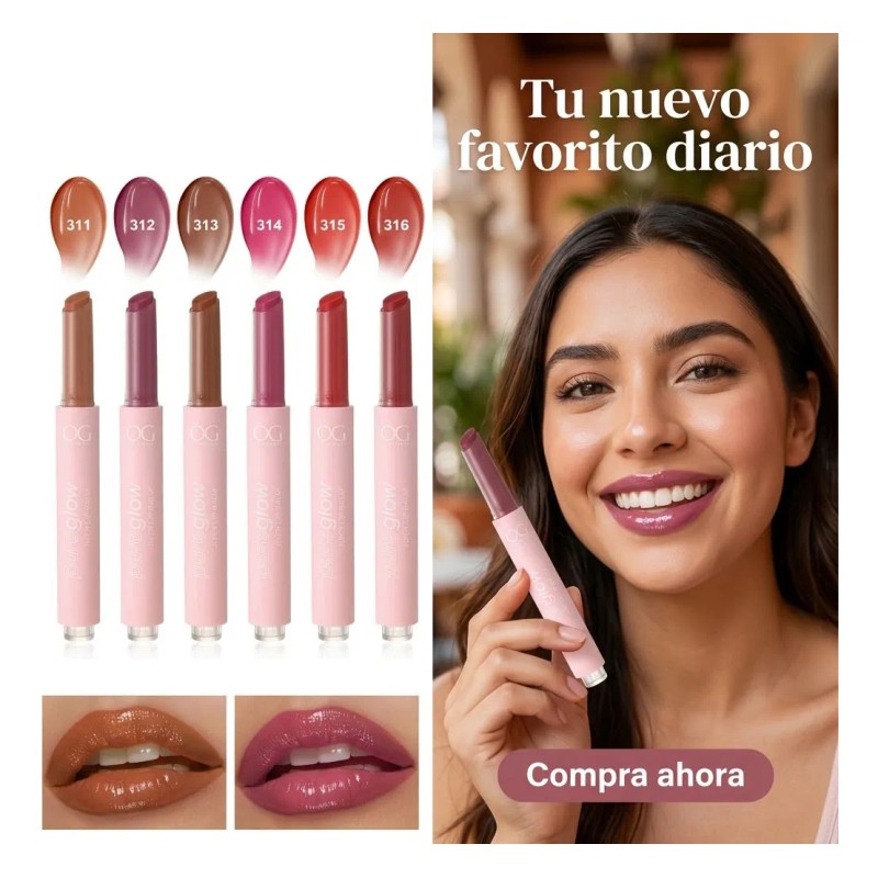 Lápiz Labial Click Aplicación Precisa Brillo Hidratante