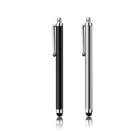 Set of 2, Compatible with Touch Pens, iPads, Smartphones, Tablets, High Precision Nib, 360 Degree Drawing, Lightweight Clip, Eyepad, Tackpen, Pen Spinner, Dedicated Pen, Black and Silver