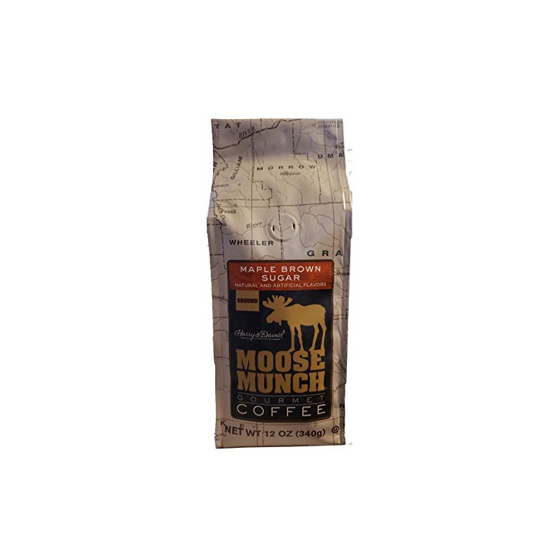 Harry & David Moose Munch Gourmet Ground Coffee Maple Brown