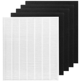 Goodsby Replacement H13 True HEPA Filters Pack for Coway Air Purifier AP1512HH AP-1512HH-FP AP-1518R AP-1519P and Airmega 200M, 1x True HEPA Filter and 4x Activated Carbon Pre Filters #3304899