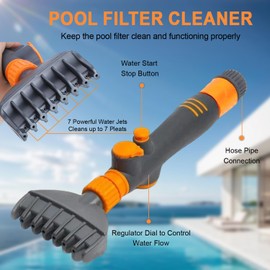 SIGANDG Premium Pool & Spa Filterpatronenreiniger entfernt Schmutz, Spa und Filterpatronenreinigungswerkzeug, Poolfilterreiniger, Filterreiniger, Reinigungsaufsatz für Filterkartuschen