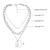 Gleamart Silver Chain Layered Necklace Lock Three Layer Necklace for