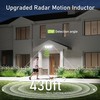 DAMINY Solar Lights Outdoor,184 LED Flood Light,Radar Motion Sensor,LiFePO4 Battery,16H