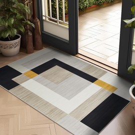 Hafaa Rugs Living Room Indoor – Small Rug for Bedroom Soft Touch Premium Quality Geometric Style Printed Area Rug Modern Floor Carpet (40x60cm, Milo)