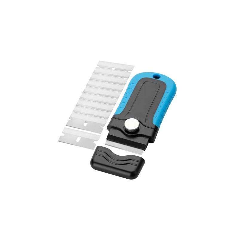 Bates- Razor Blade Scraper, Blue, Locking Razor Scraper Set with