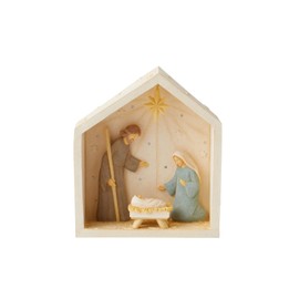 Enesco Foundations Holy Family Nativity Creche Figurine, 5.12 Inch, Multicolor