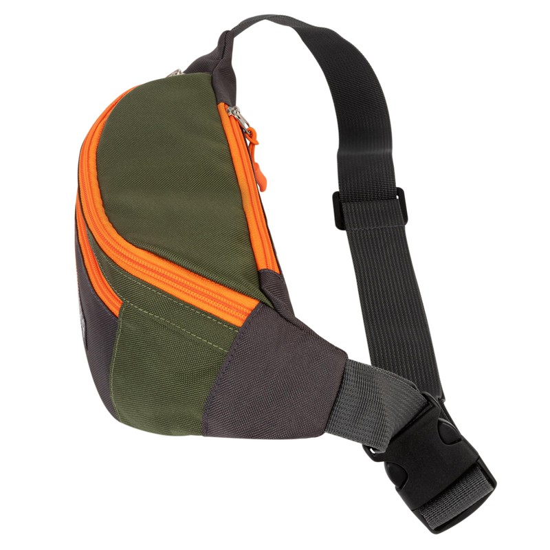 Lakeland Active Mossband Lightweight Bum Bag - Green/Grey/Orange