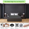 Double Fitted Sheet, Charcoal Microfiber Fitted Sheets Deep Pocket 12