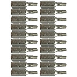20 Pieces Torx Bits, T 15, 1/4 Inch x 25 mm, High-Performance Steel, Item No. 20212
