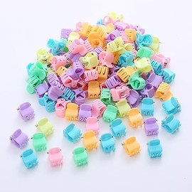Pack of 50 Mini Hair Claw Clips, Cute Hair Clips, Small, Non-Slip Hair Grippers, Colourful Hair Styling Accessories, Small Hair Clips as a Gift for Women and Women, Colour A