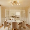 XINGQI 31" Modern Glass Ceiling Light, Semi Flush Mount Ceiling
