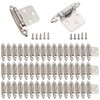 50 Pack Cabinet Door Hinges, 1/2 Inch Self Closing Overlay