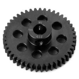 Runup CrMo Steel Mod 1 20T 45T 50T Pinion Motor Gear 8mm Bore for Tra-xxas 1/5X Maxx 8S & XRT 8S & 1/5 Series RC Car Upgrades Part (45T)